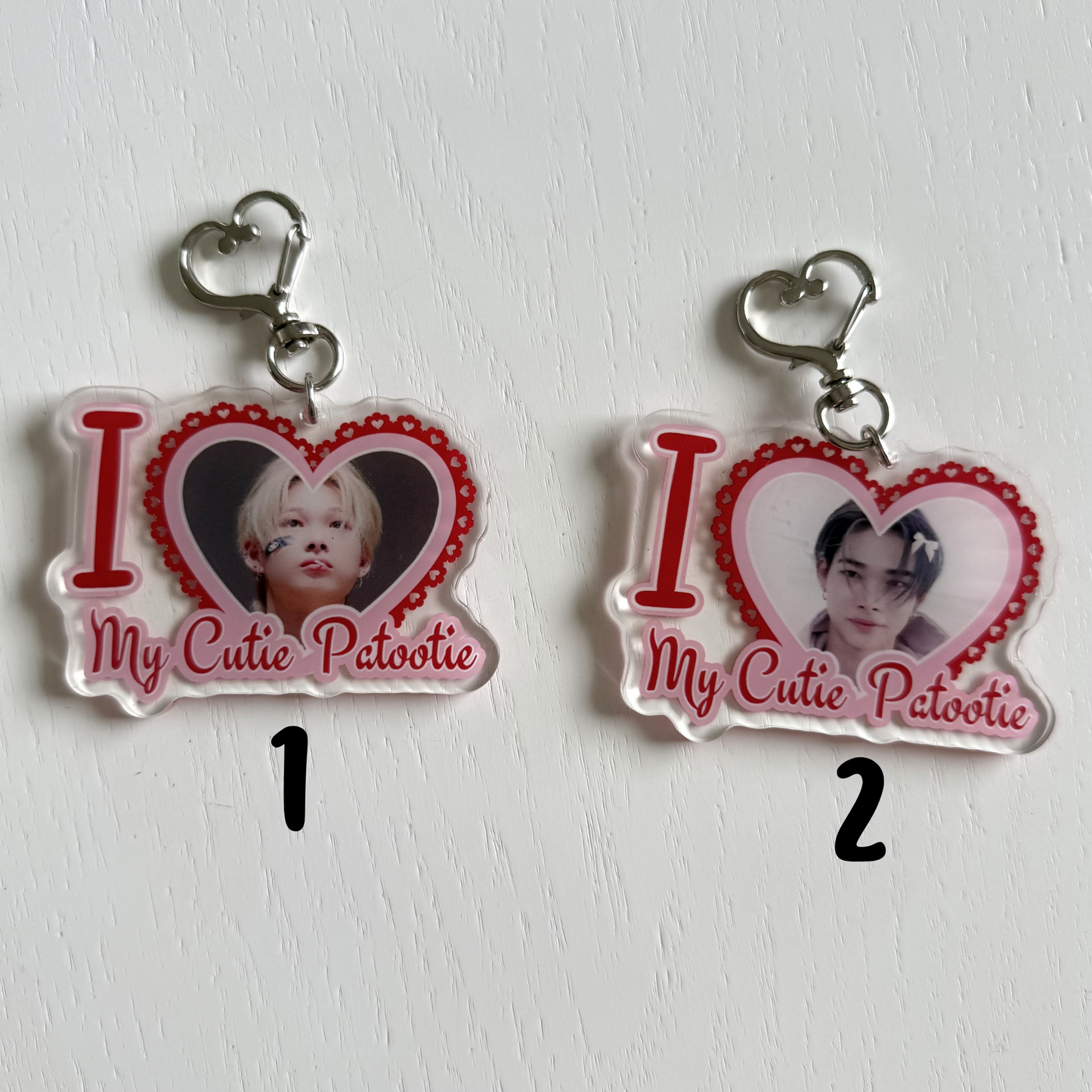 EN- I Love my Cutie Patootie Keychains - ON HAND