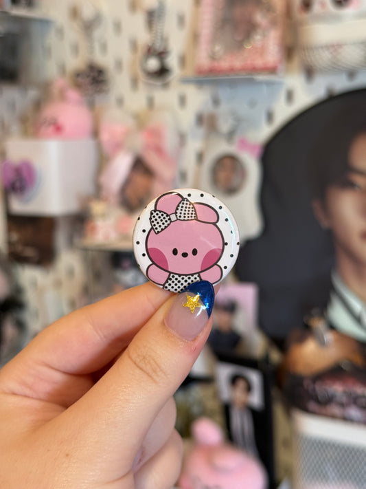 Polka Dot Character Button Pins