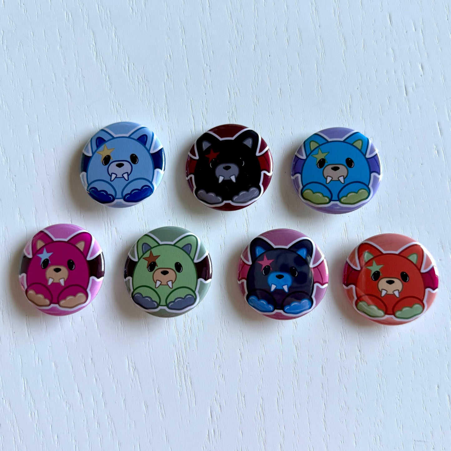 Enhypen Vampire Bat Button Pins
