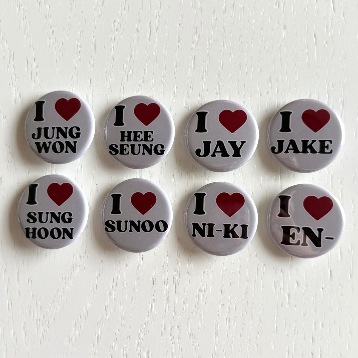 I Love EN- Button Pins