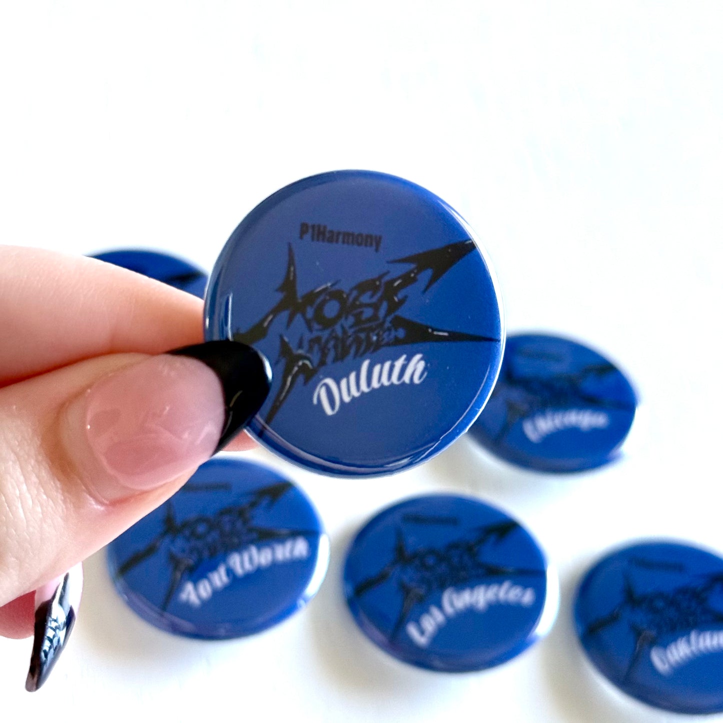 P1H Most Wanted Tour City Button Pins