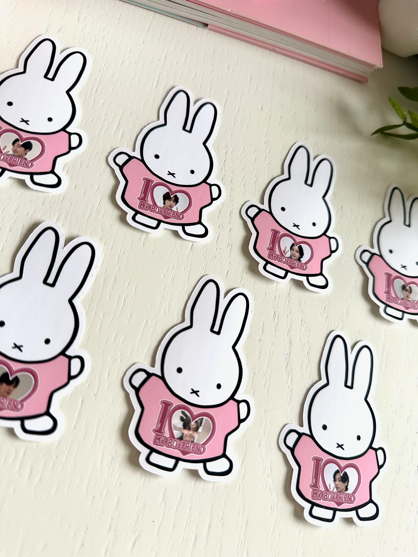 Bangtan Bunny I Love my Boyfriend Stickers