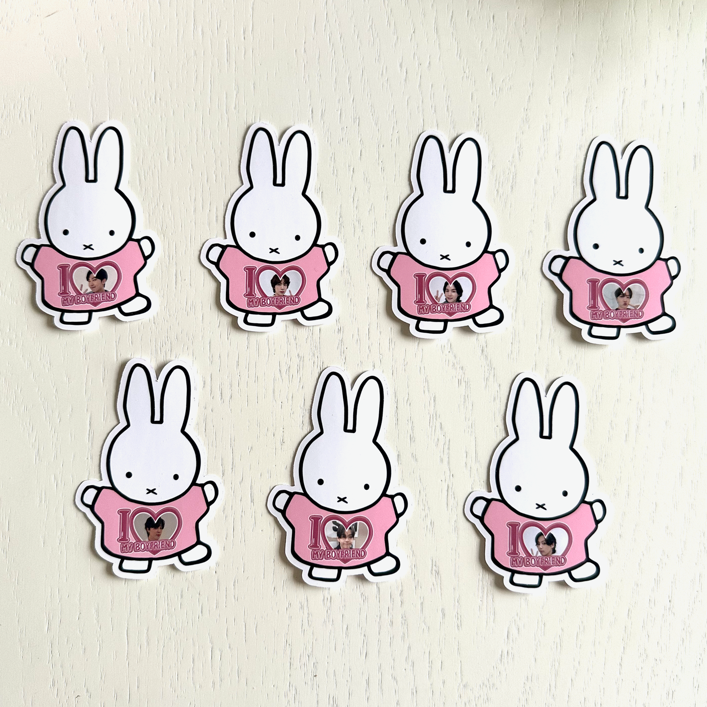 Bangtan Bunny I Love my Boyfriend Stickers
