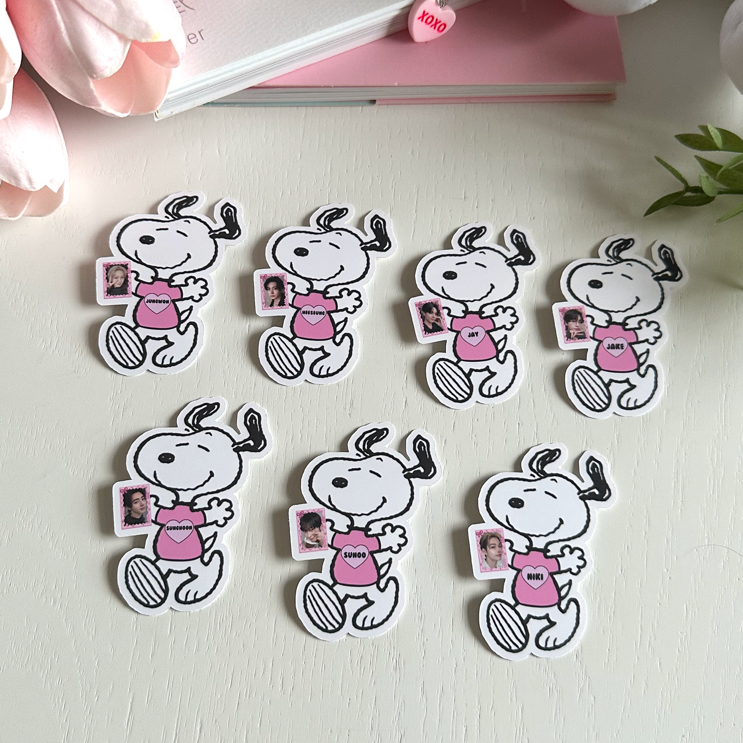 Enhypen Pink Bias Stickers