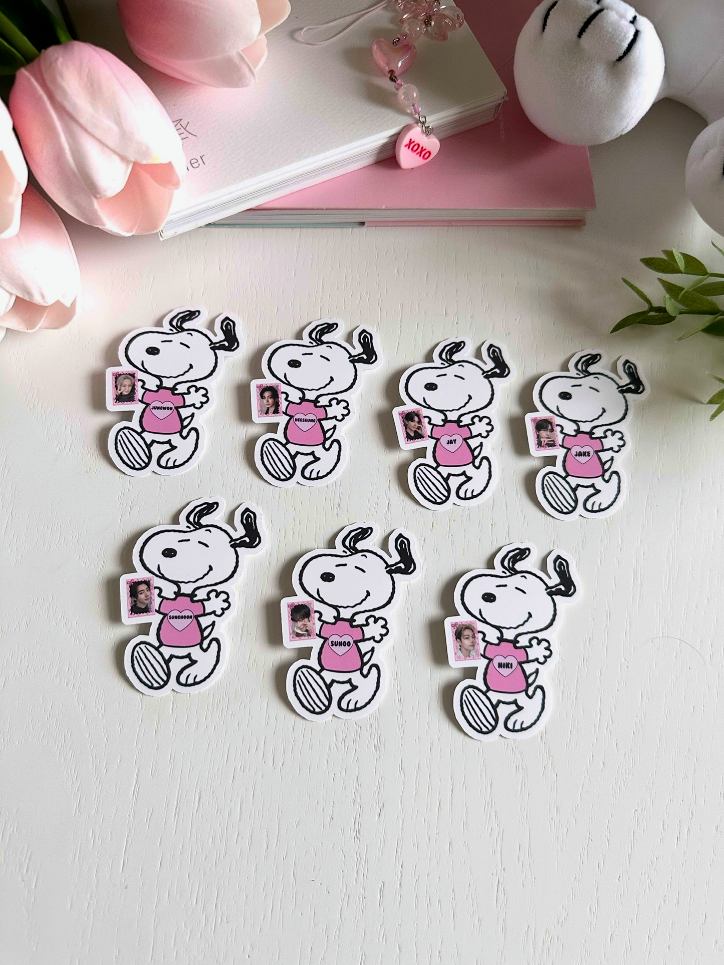 Enhypen Pink Bias Stickers
