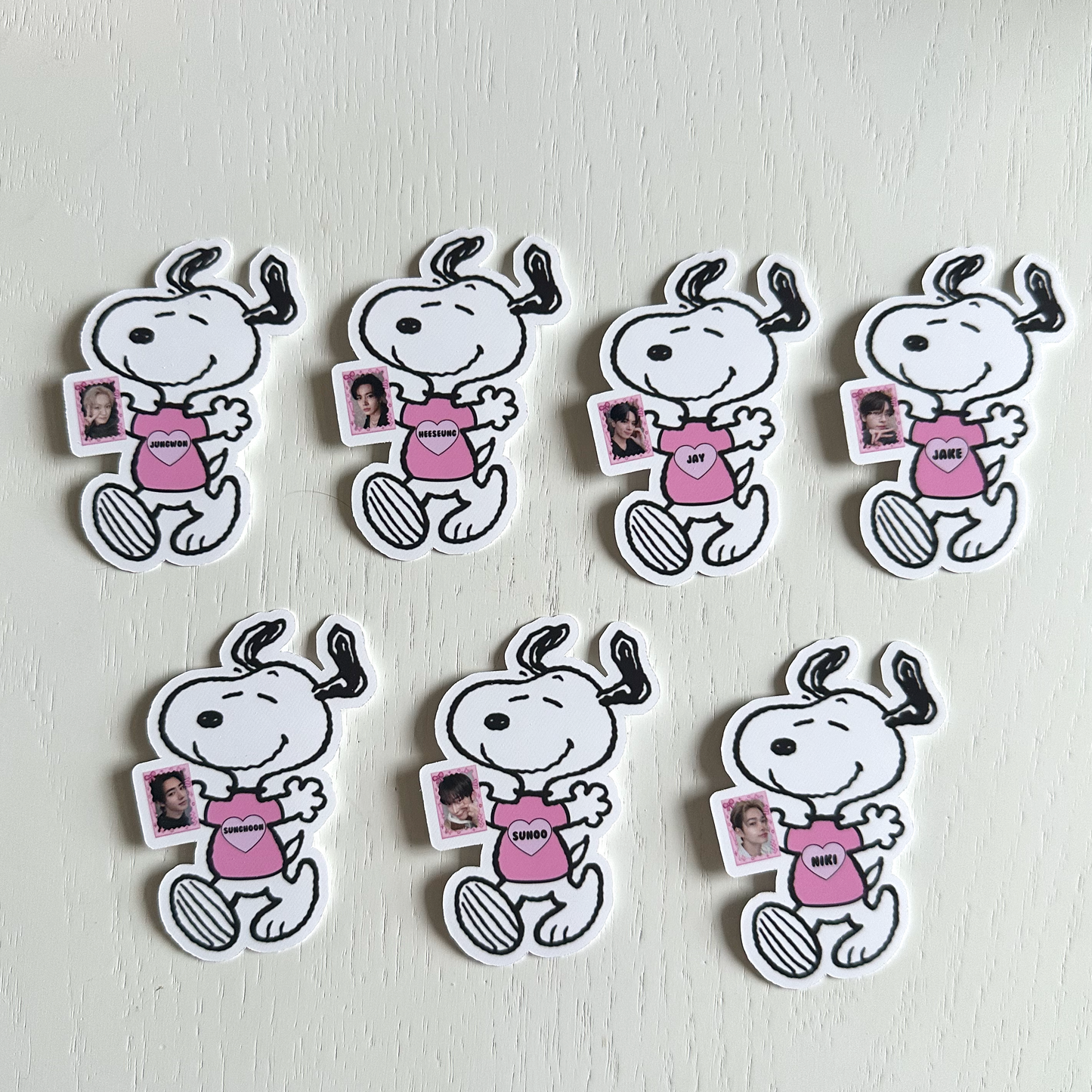 Enhypen Pink Bias Stickers