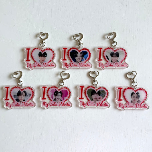 EN- I Love my Cutie Patootie Keychains - ON HAND
