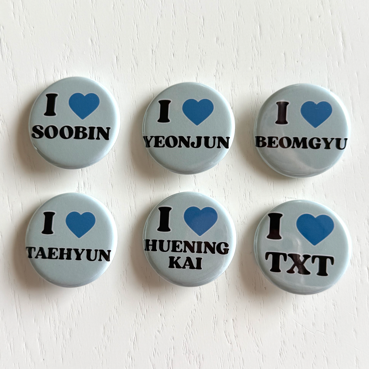 I Love Tubatu Button Pins