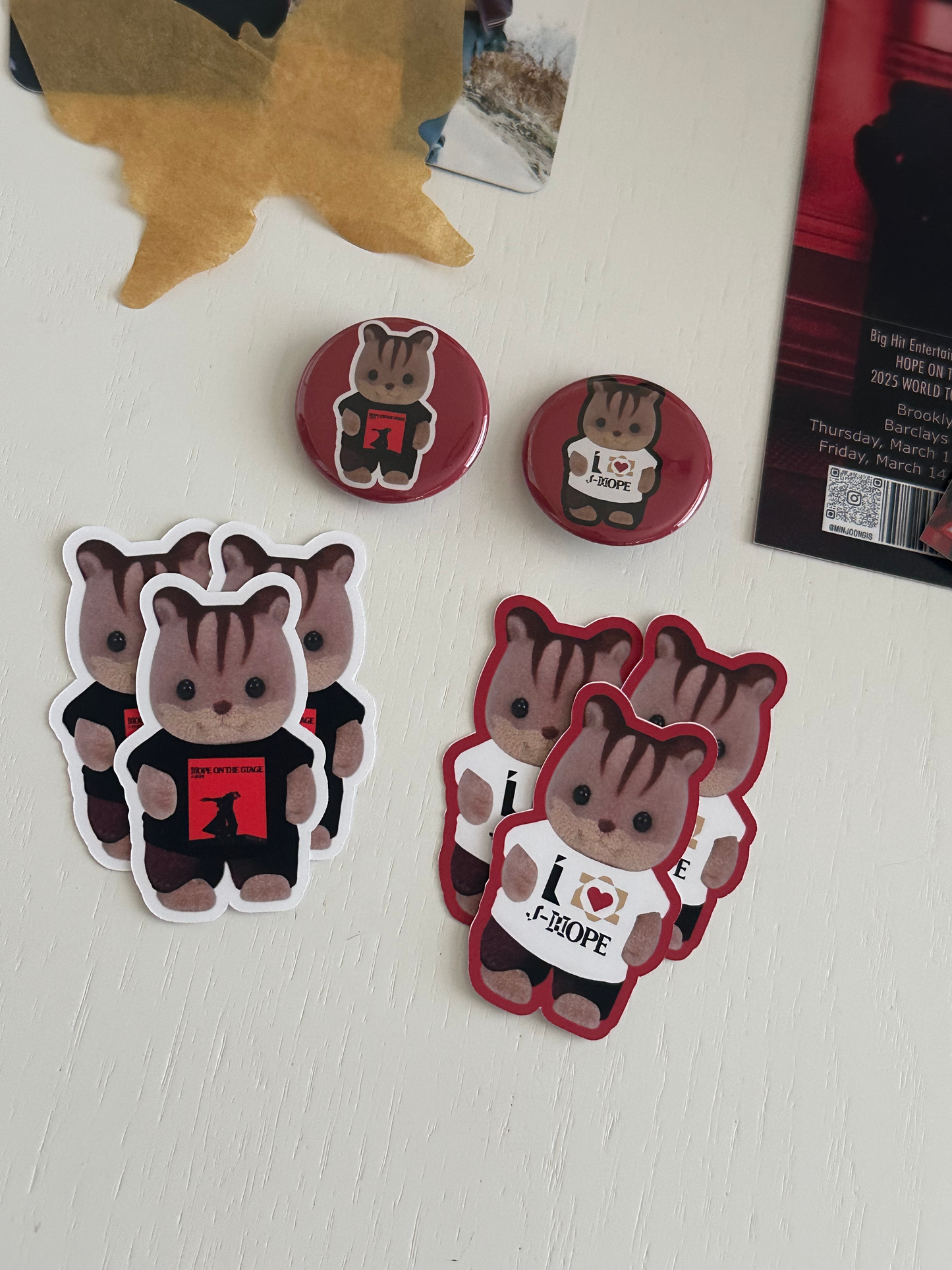 Hope on the Stage Tour Button Pins & Stickers