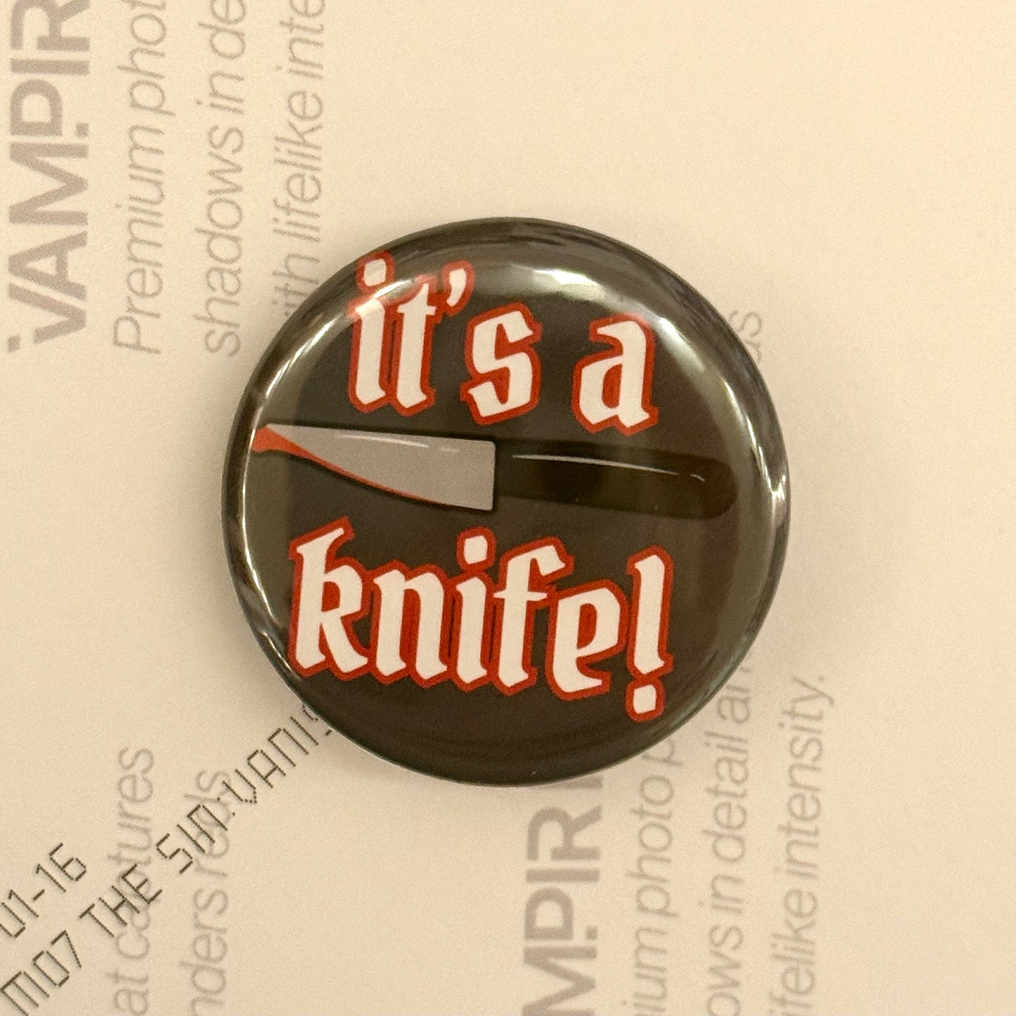 It's a Knife Button Pin