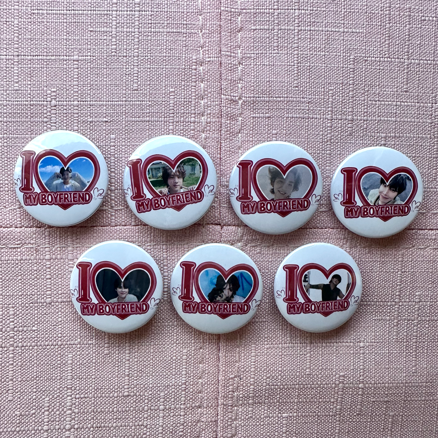Bangtan I Love my Boyfriend Button Pins