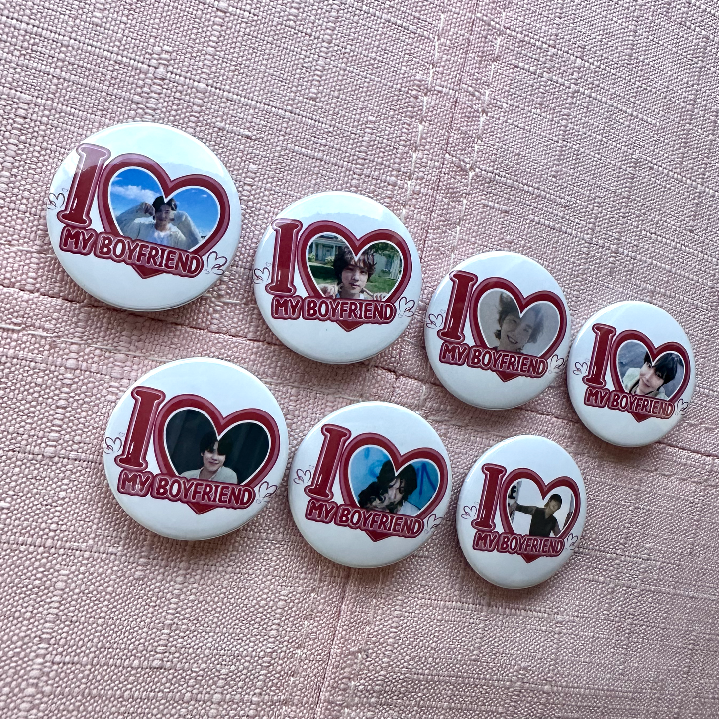 Bangtan I Love my Boyfriend Button Pins
