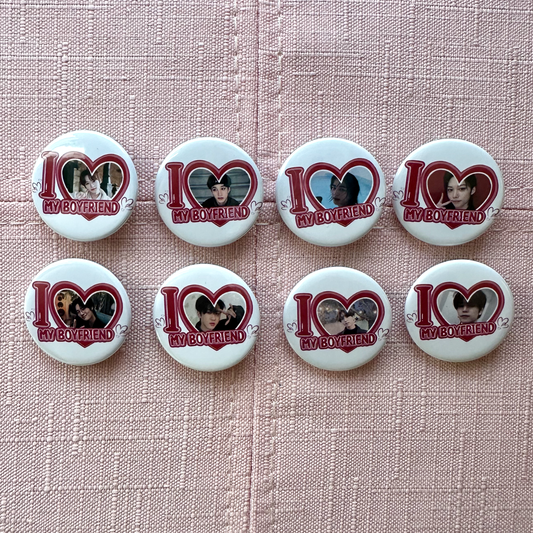 Stray Kids I Love my Boyfriend Button Pins