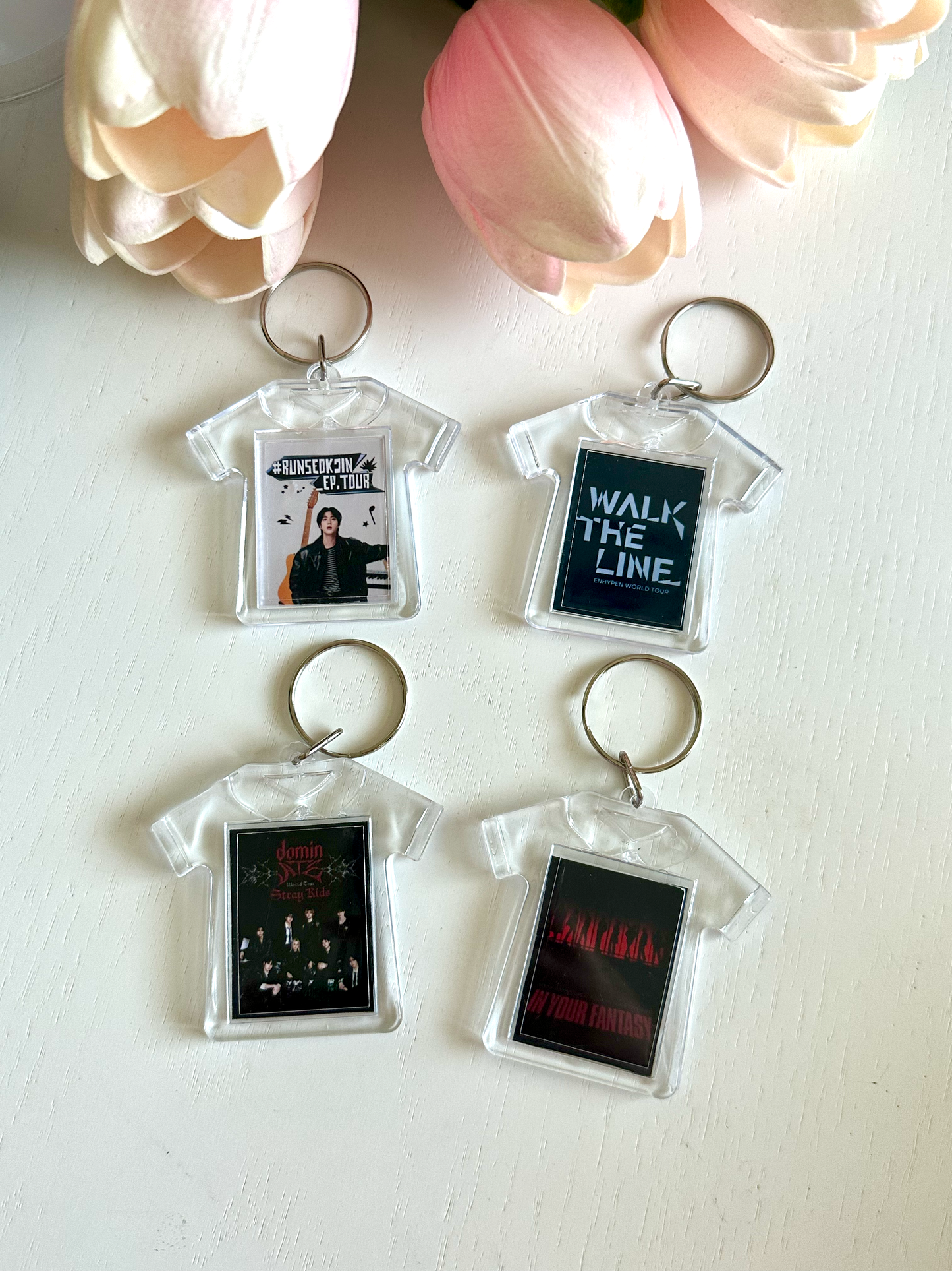 K-Pop Concert Tour Shirt Keychains