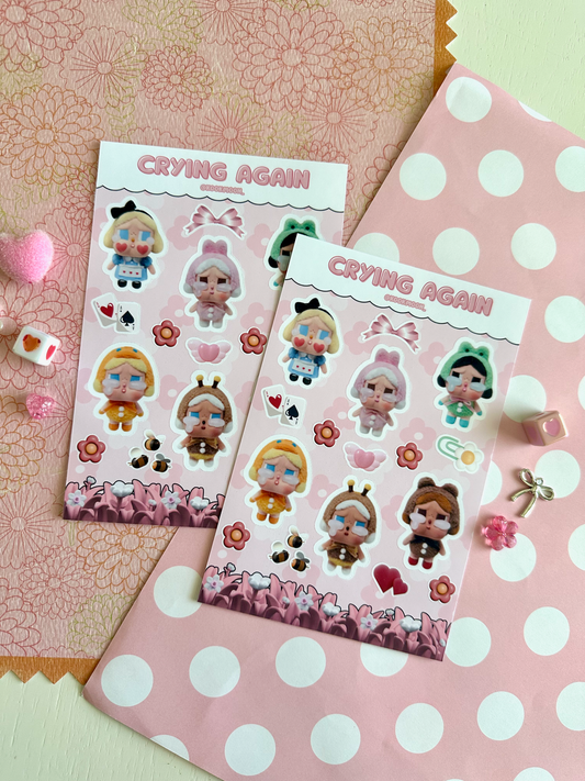 Crying Again Sticker Sheet