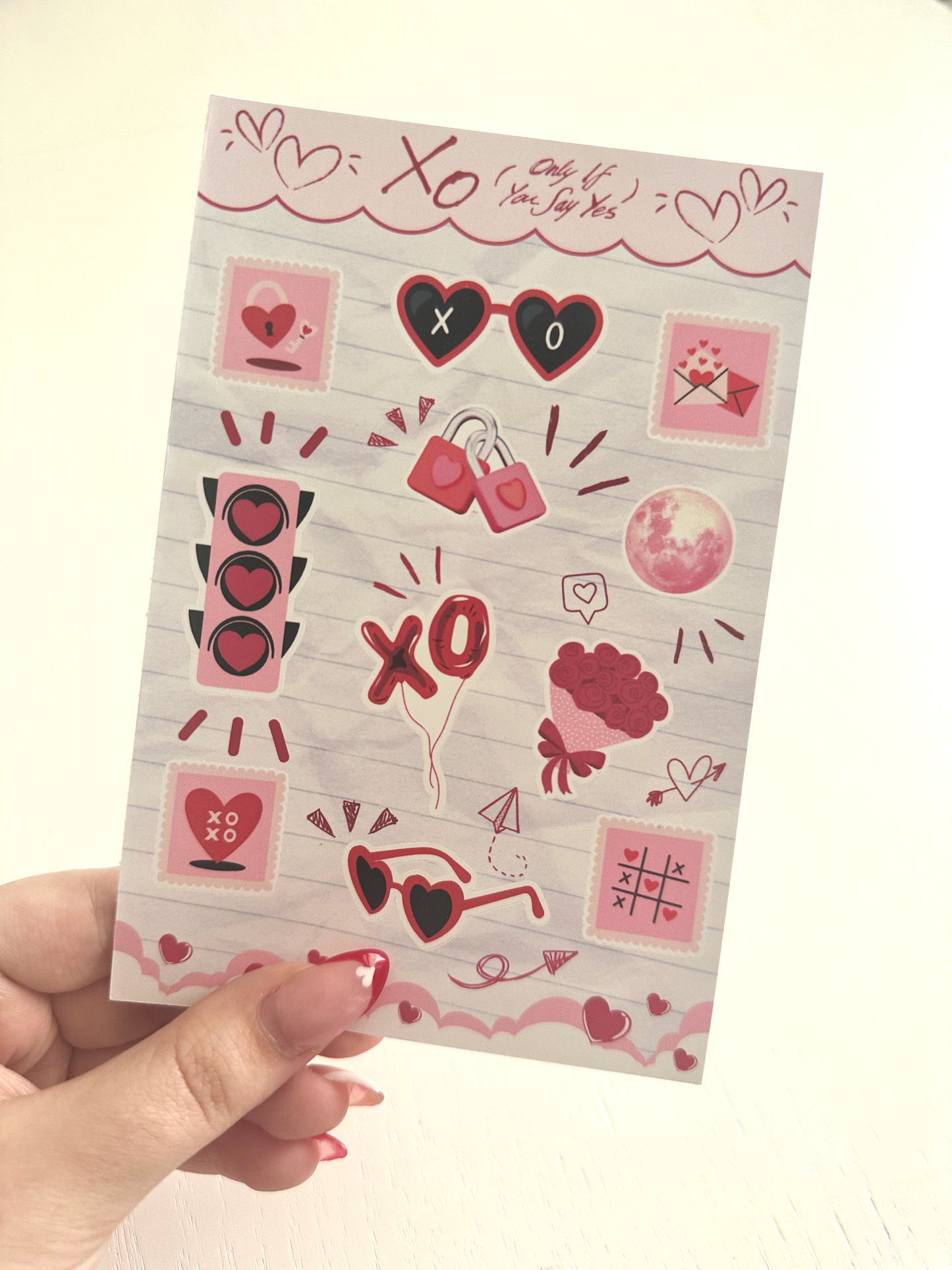 XO Romance Untold Sticker Sheet