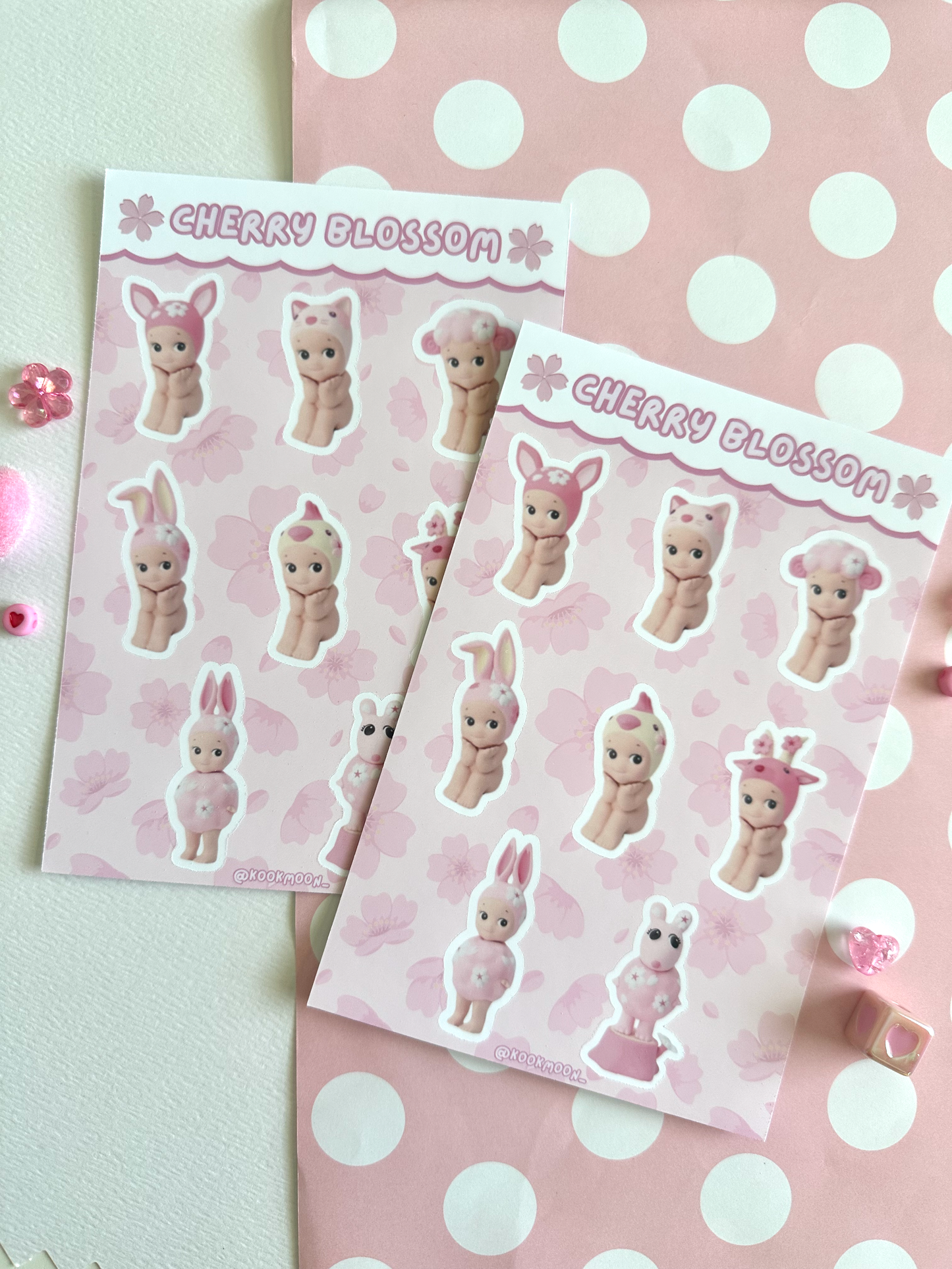Cherry Blossom Angel Babies Sticker Sheet