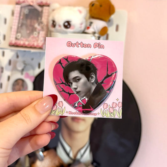 Tubatu Thorn Heart Button Pins