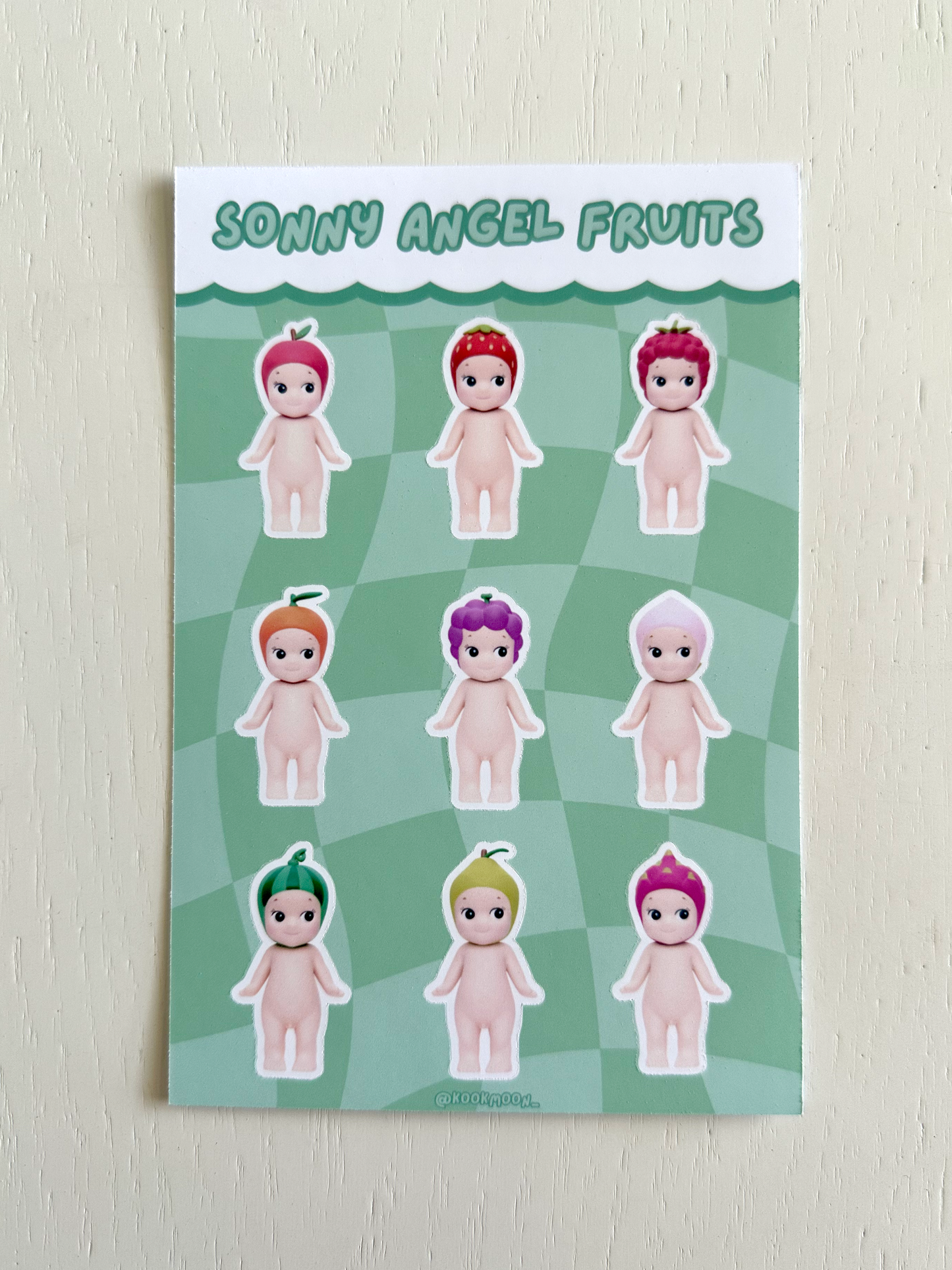 Fruit Angel Babies Sticker Sheet