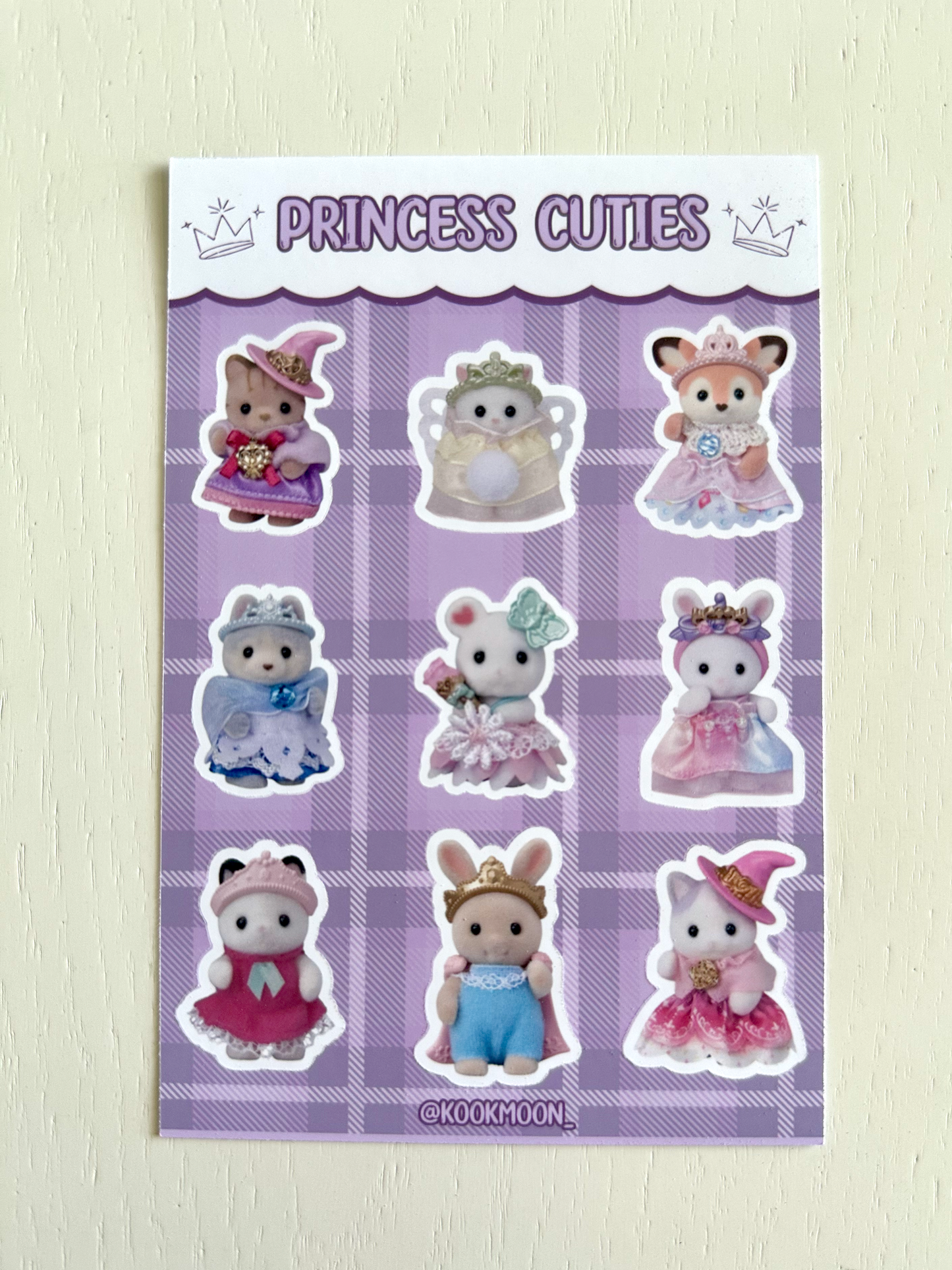 Princess Critter Cuties Sticker Sheet