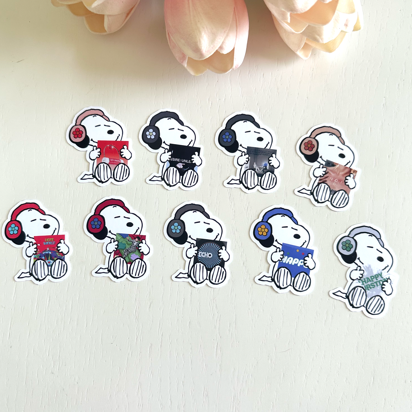 Cute K-Pop Album Stickers