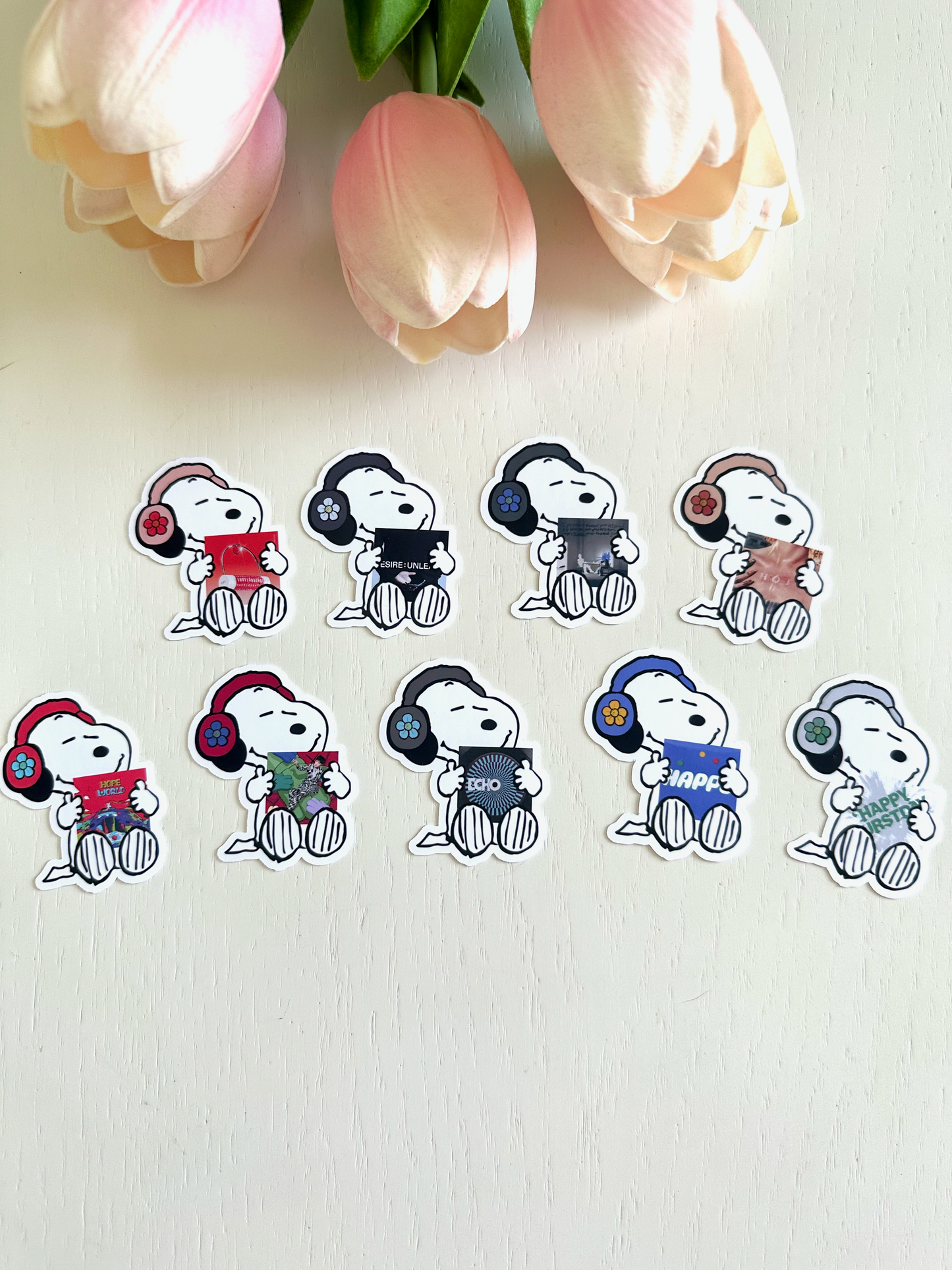 Cute K-Pop Album Stickers