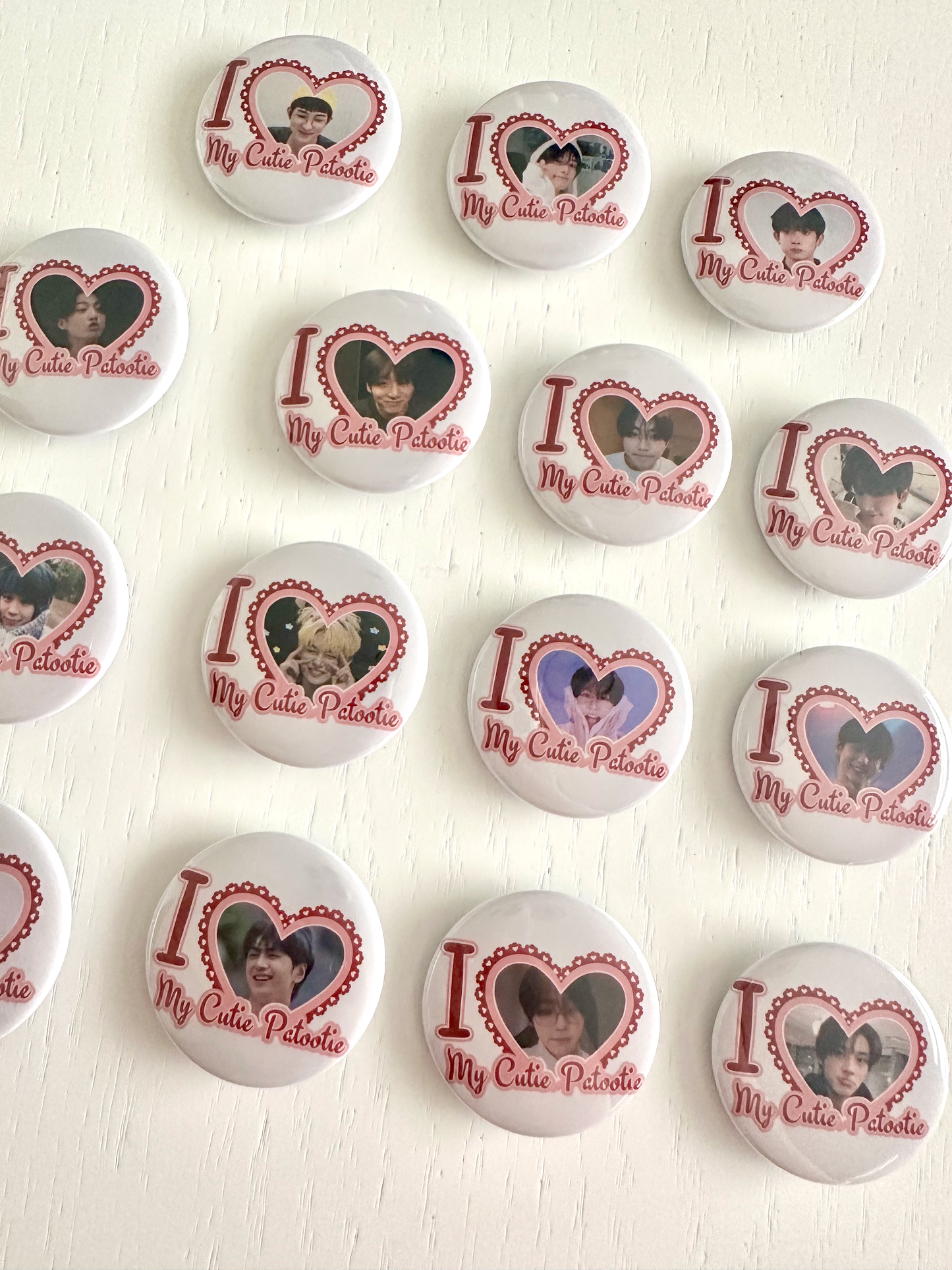 Custom I Love my Cutie Patootie Button Pins