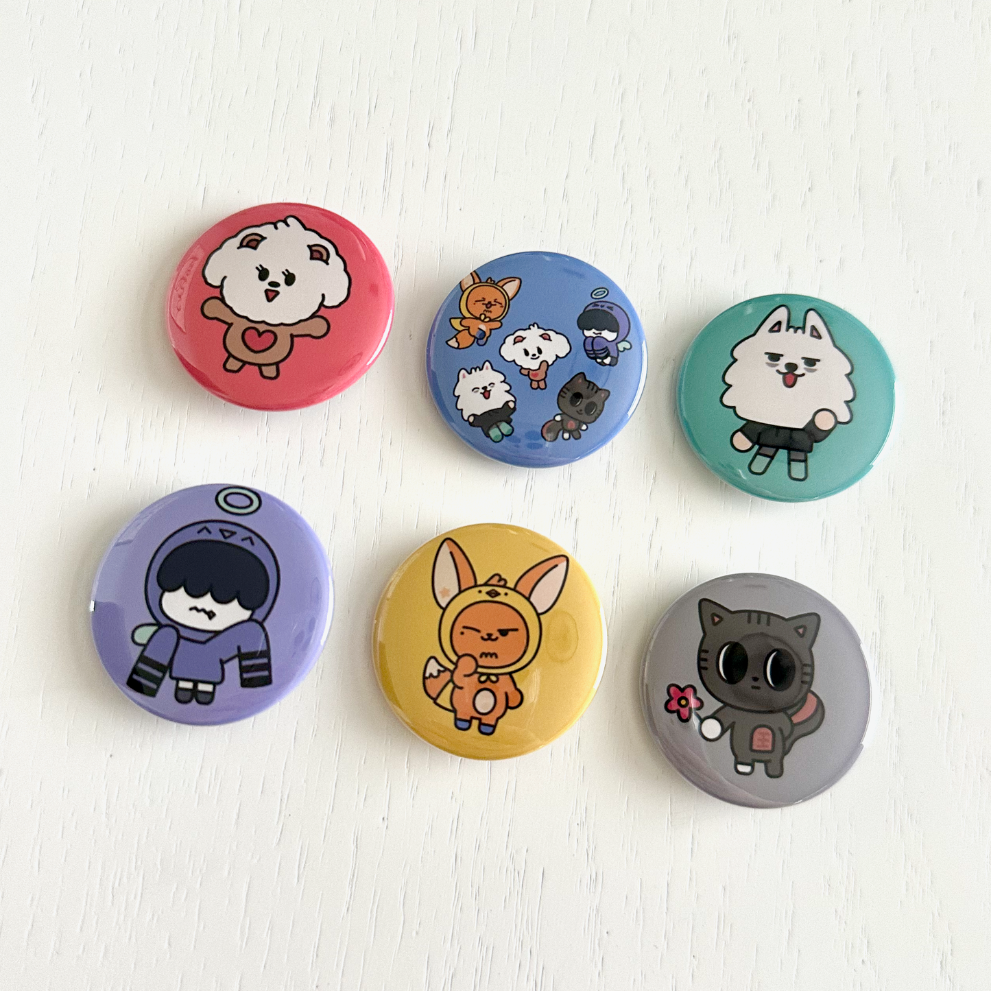 TXT Character Button Pins