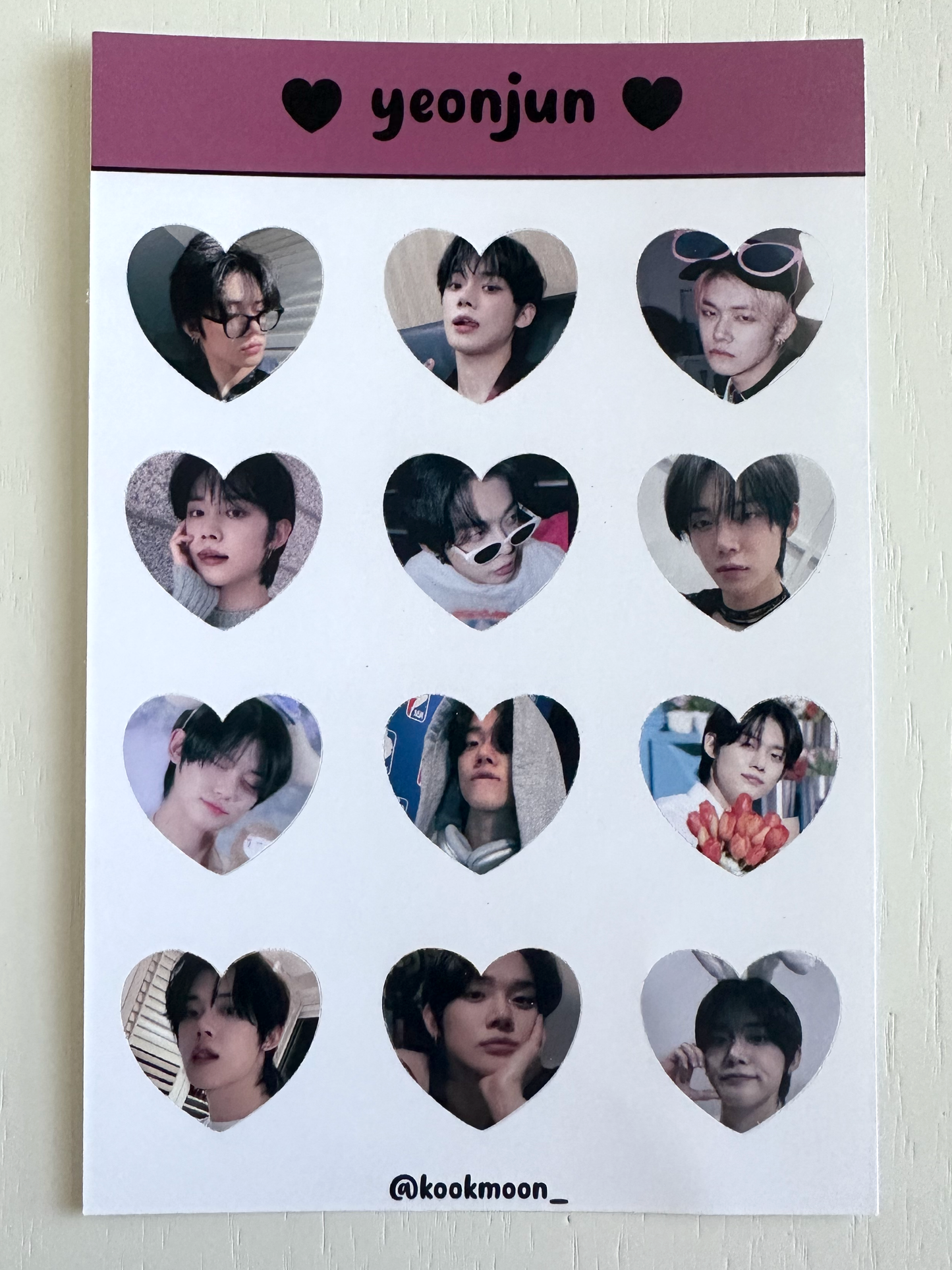 TXT Heart Sticker Sheets