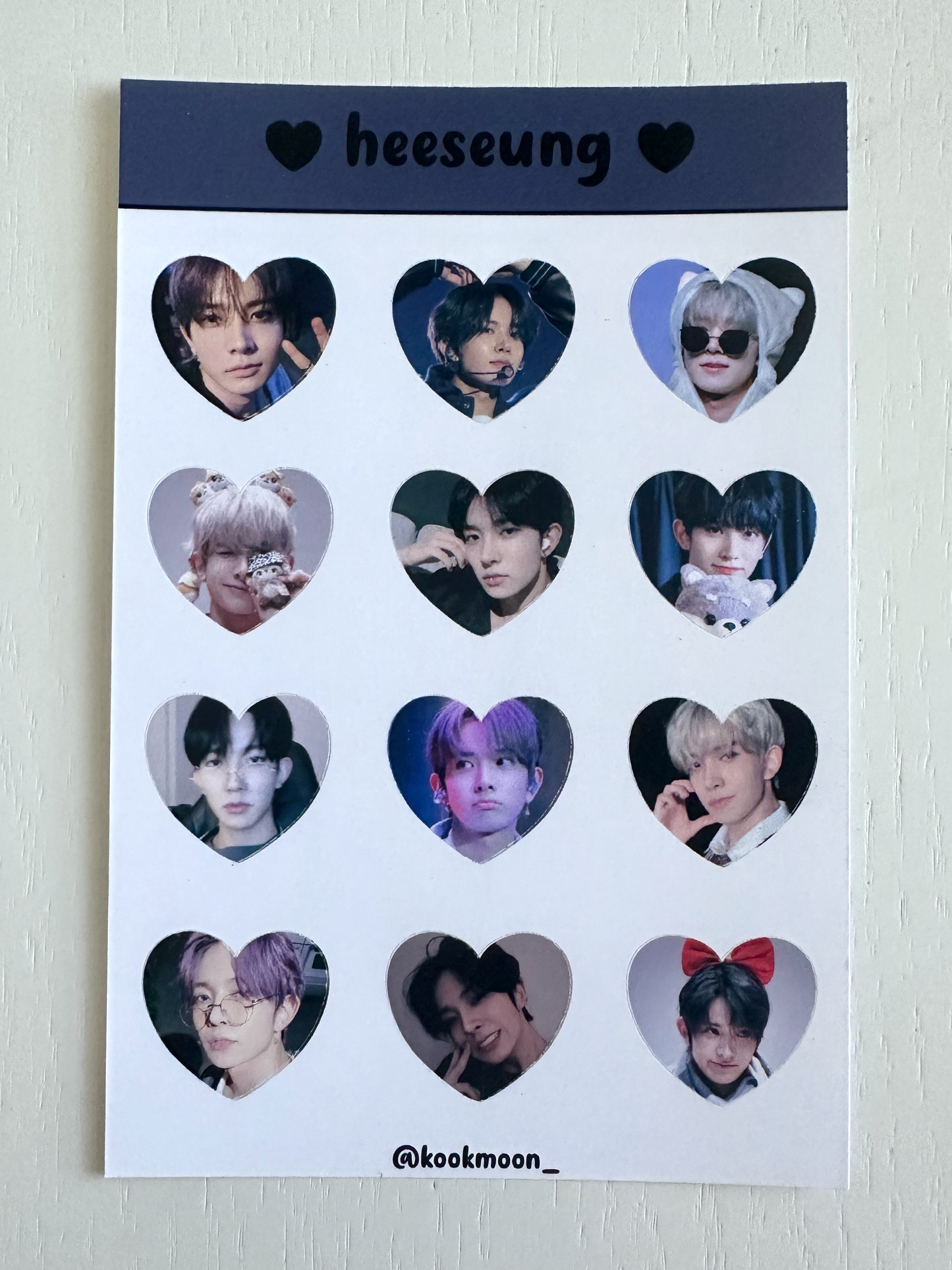 Enhypen Heart Sticker Sheets