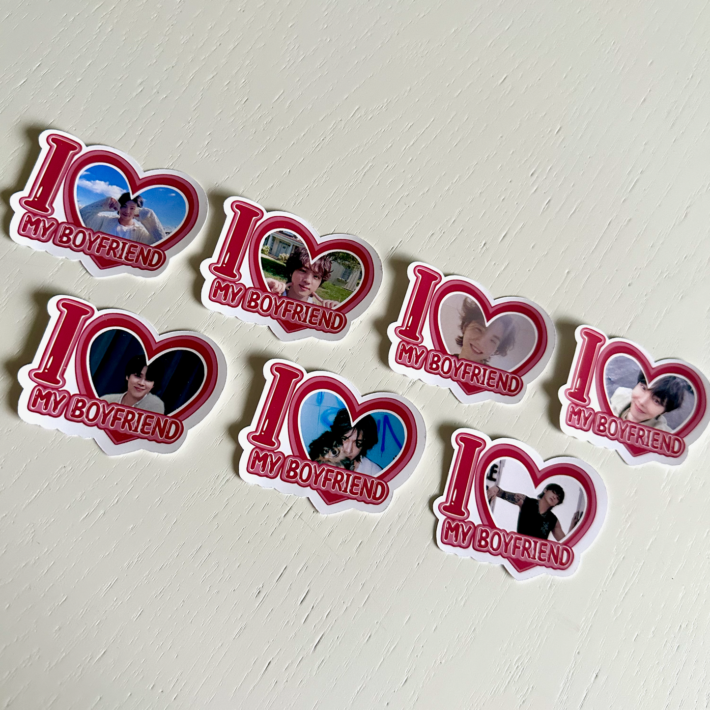 Bangtan I Love my Boyfriend Stickers