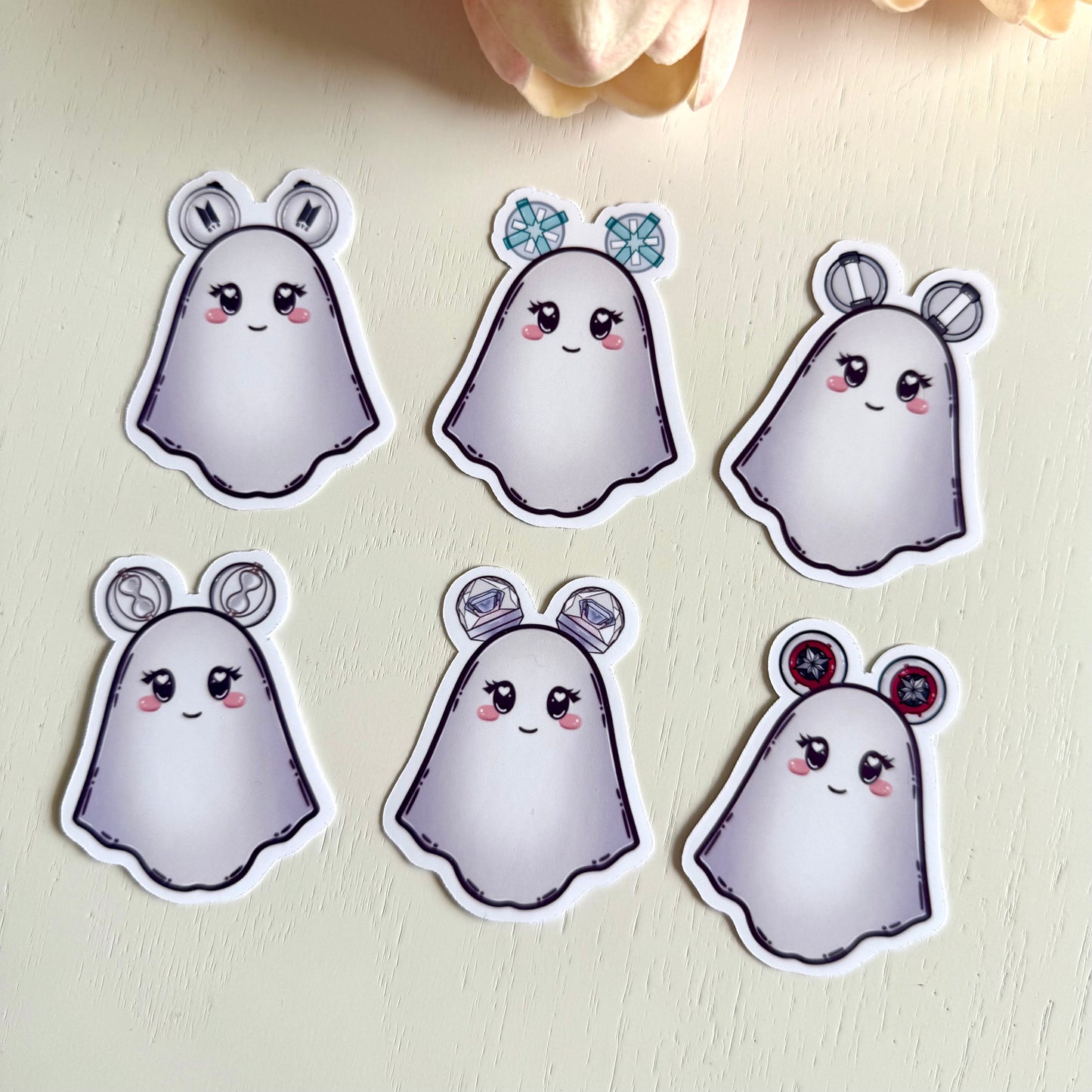 Ghost K-pop Lightstick Stickers