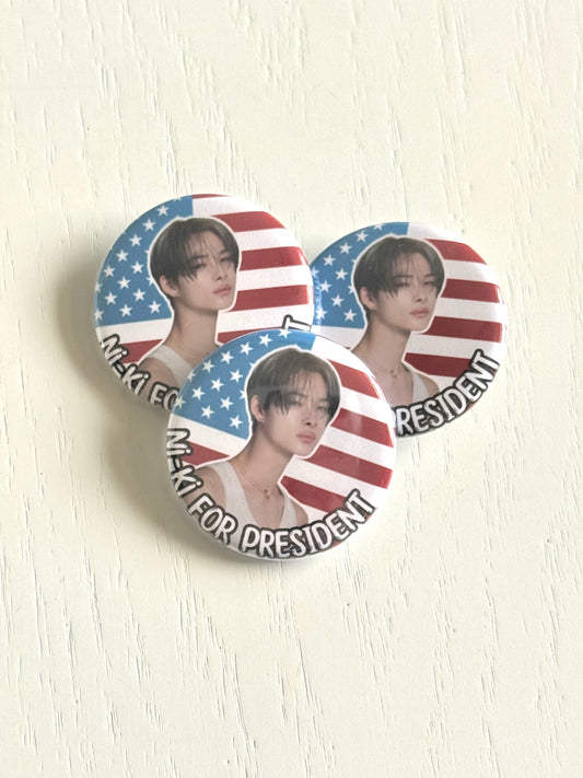 Ni-ki for President Button Pin