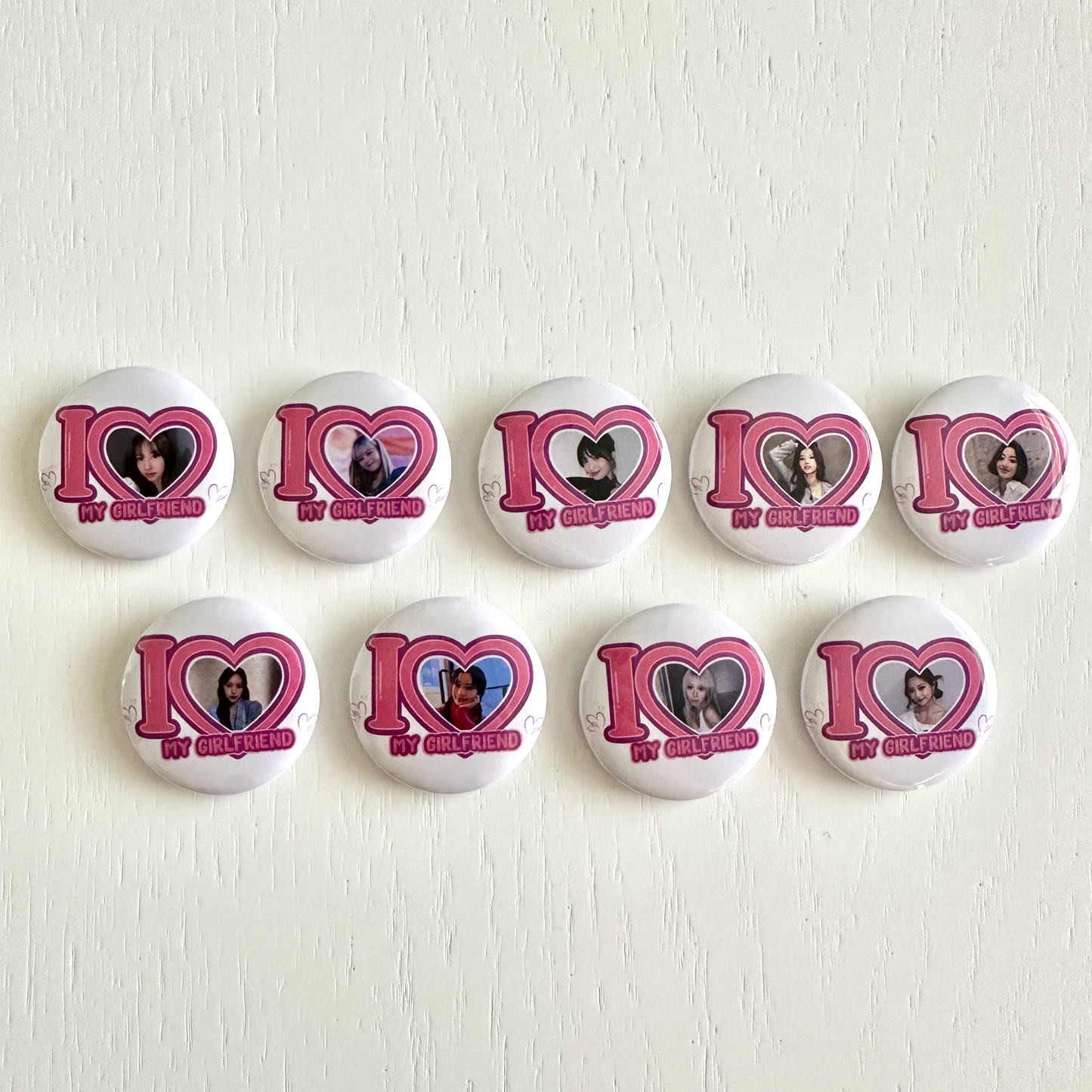 Twice I Love my Girlfriend Button Pins