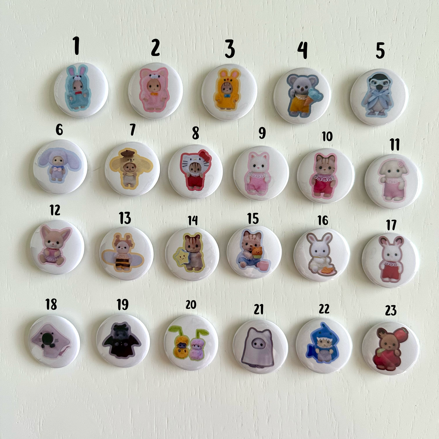Cute Animal Critter Button Pins