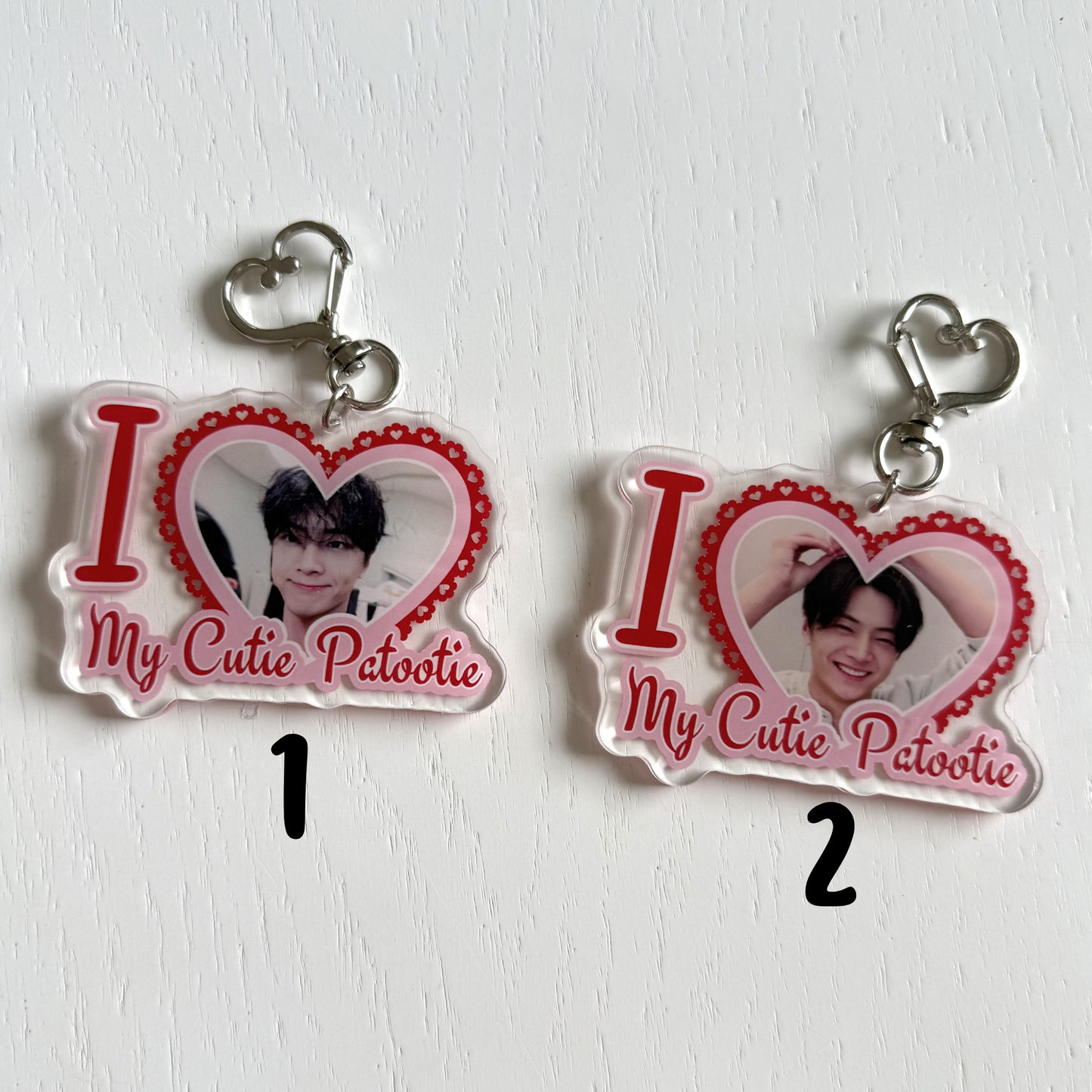 EN- I Love my Cutie Patootie Keychains - ON HAND