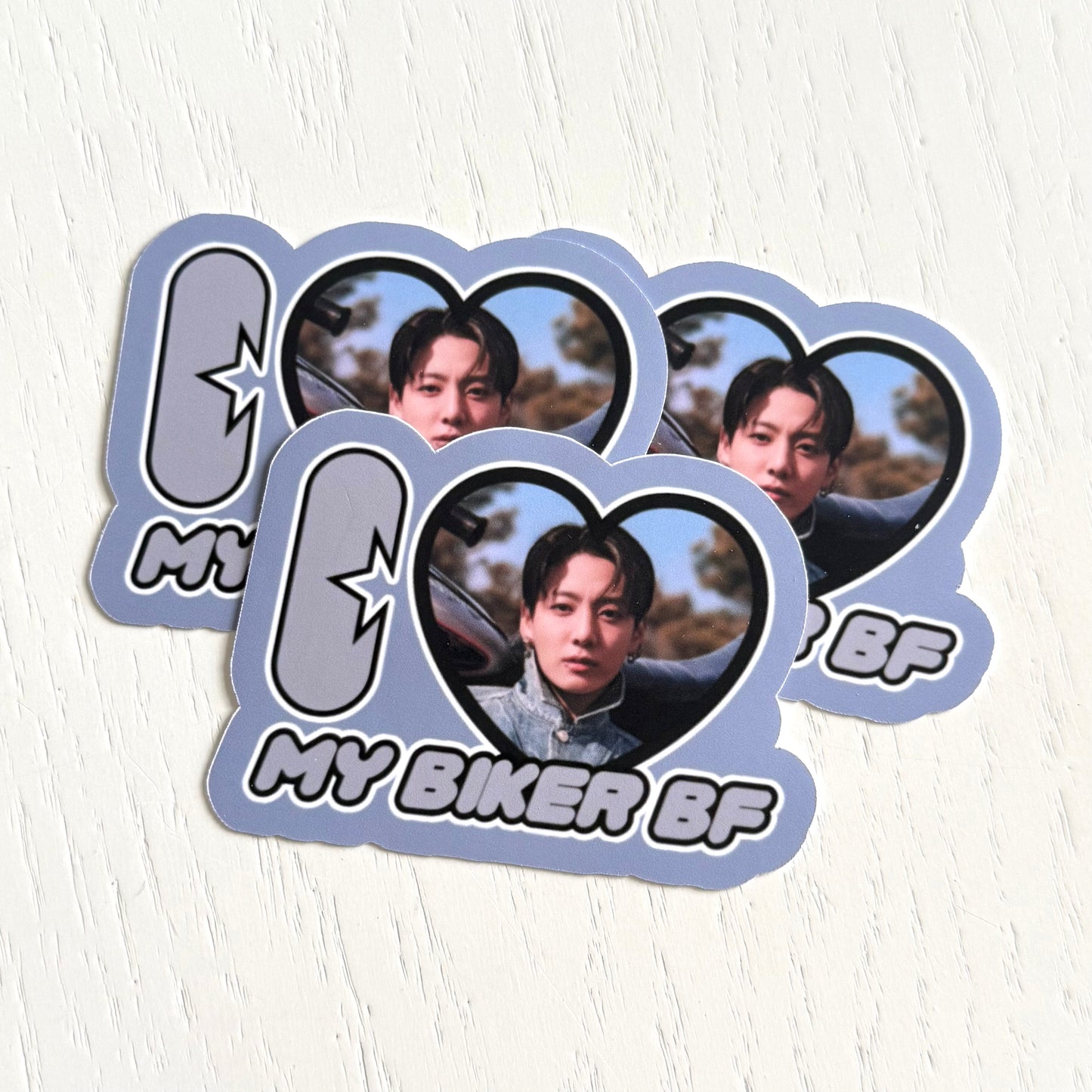 I Love my Biker BF Sticker