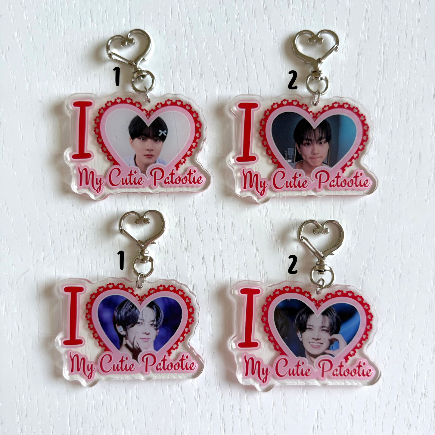 EN- I Love my Cutie Patootie Keychains - ON HAND