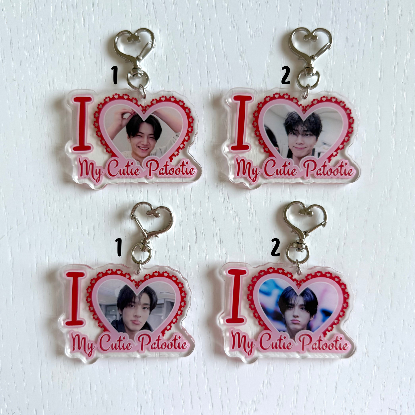 EN- I Love my Cutie Patootie Keychains - ON HAND