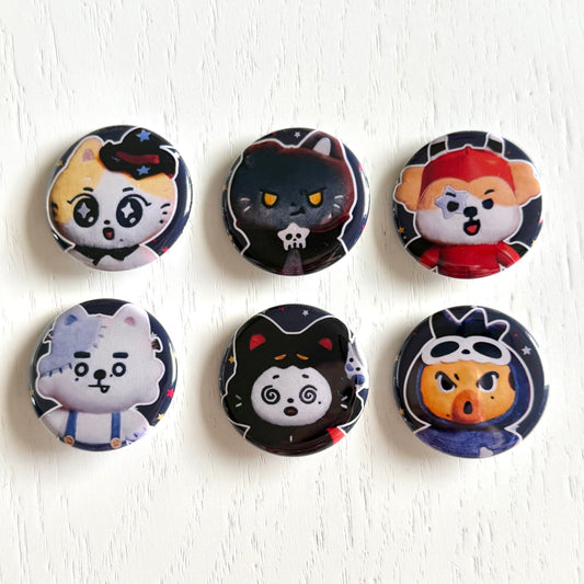 Spooky Enchin Button Pins