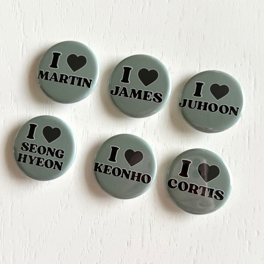 I Love Cortis Button Pins