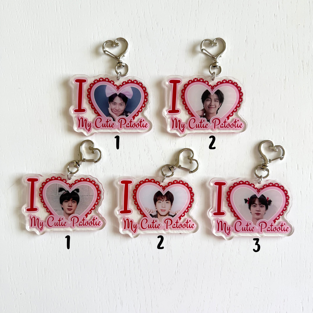 Bangtan I Love my Cutie Patootie Keychains - ON HAND
