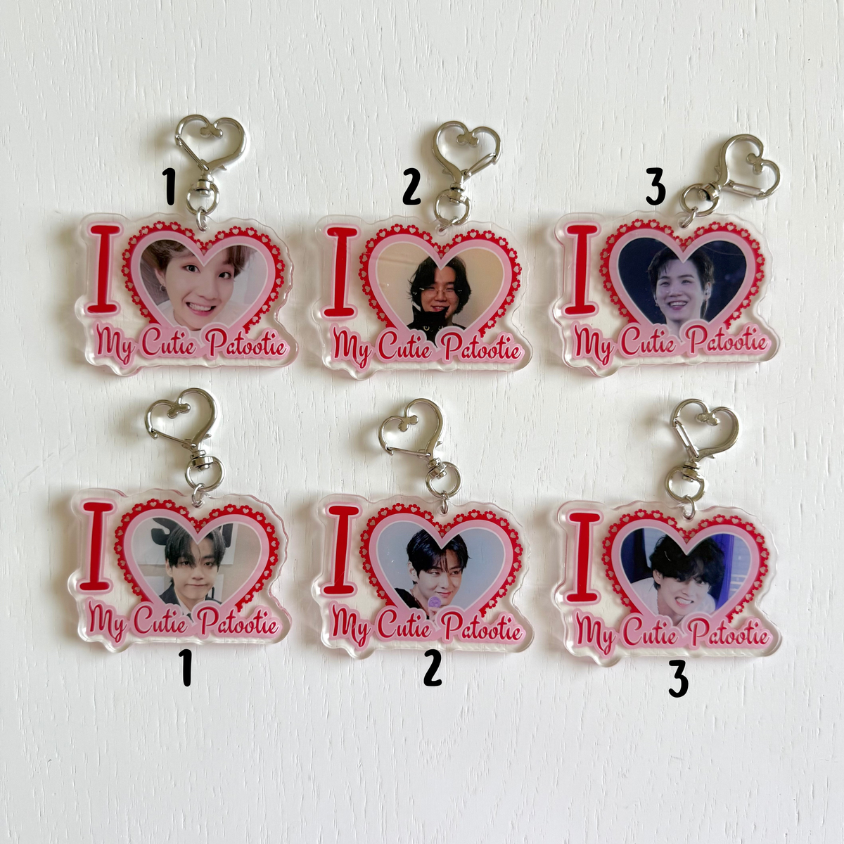 Bangtan I Love my Cutie Patootie Keychains - ON HAND