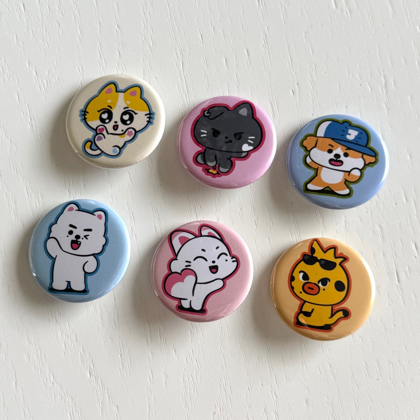 Enchin Character Button Pins