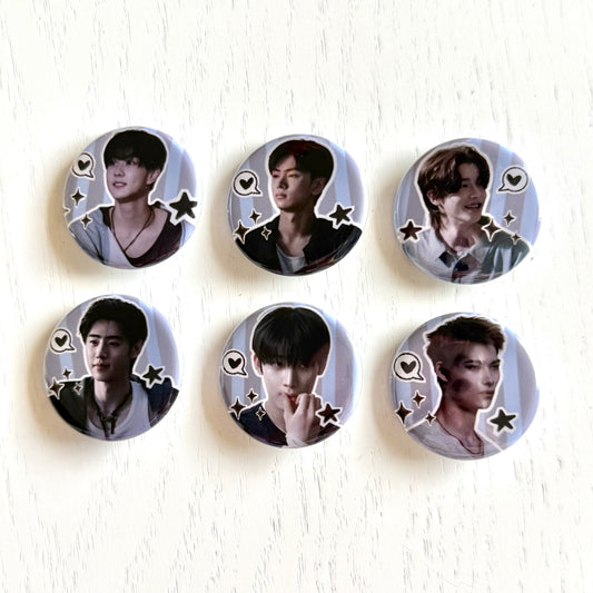 Sin Bliss Concept Button Pins