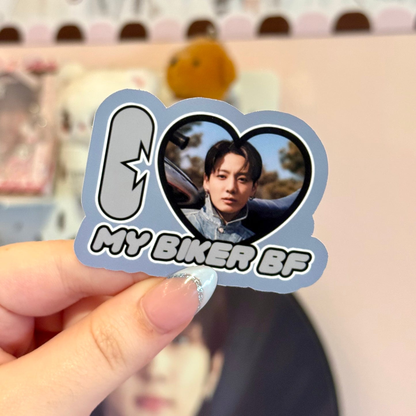 I Love my Biker BF Sticker