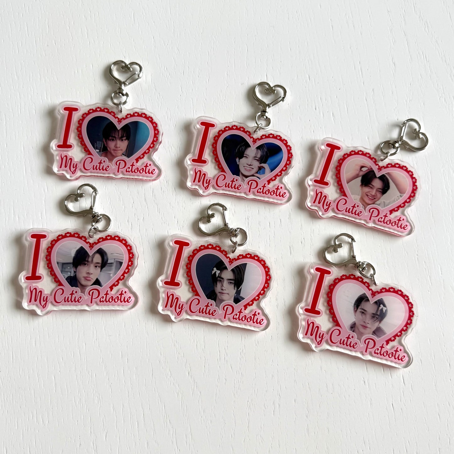 EN- I Love my Cutie Patootie Keychains - ON HAND