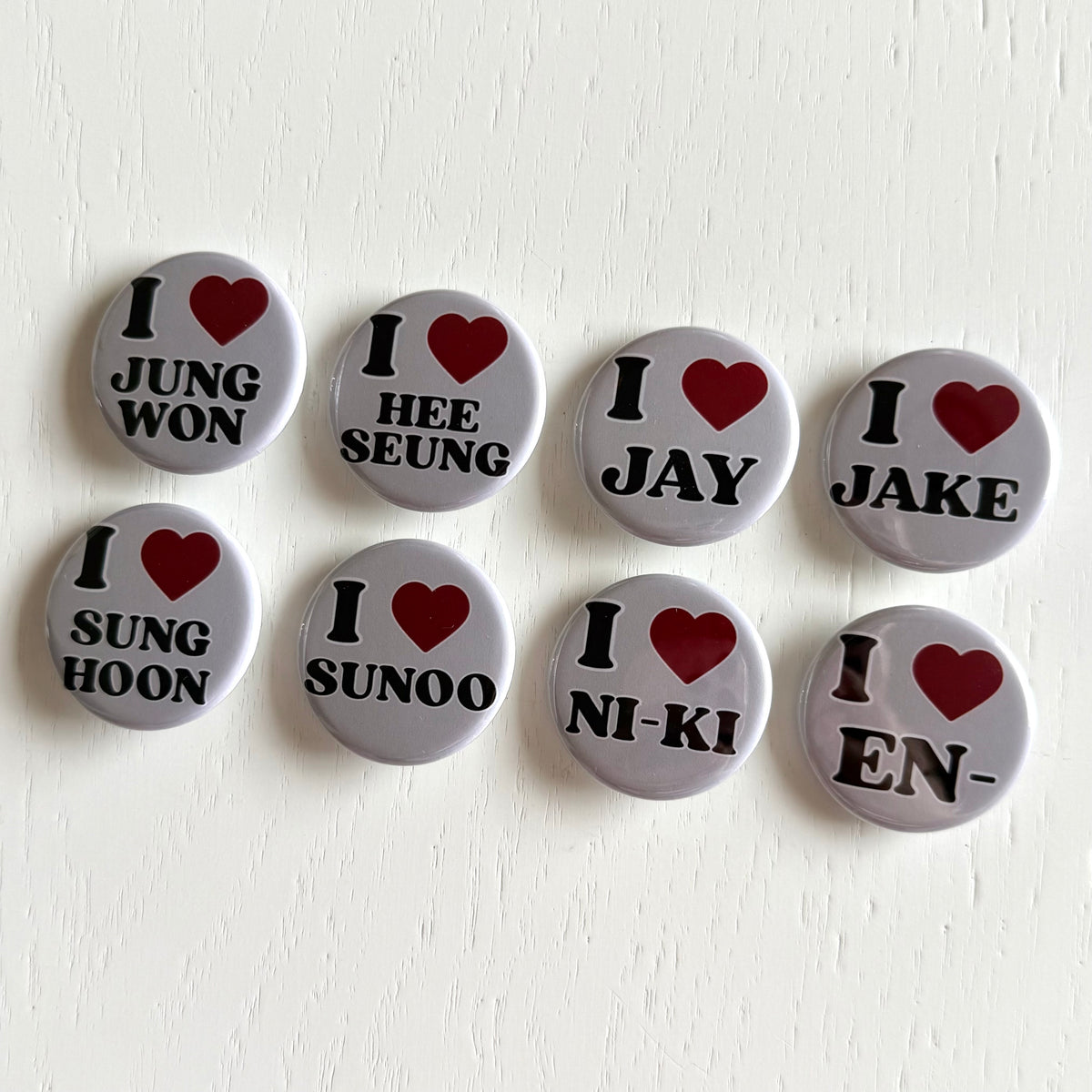 I Love EN- Button Pins
