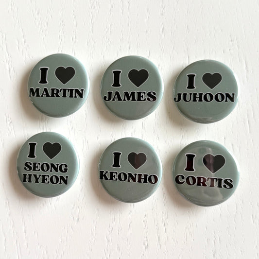 I Love Cortis Button Pins