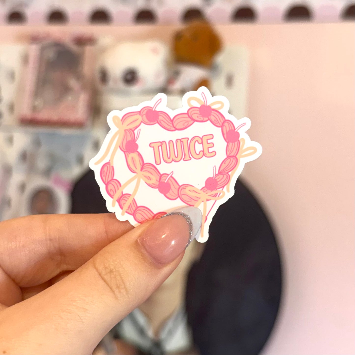 K-Pop Group Heart Cake Stickers